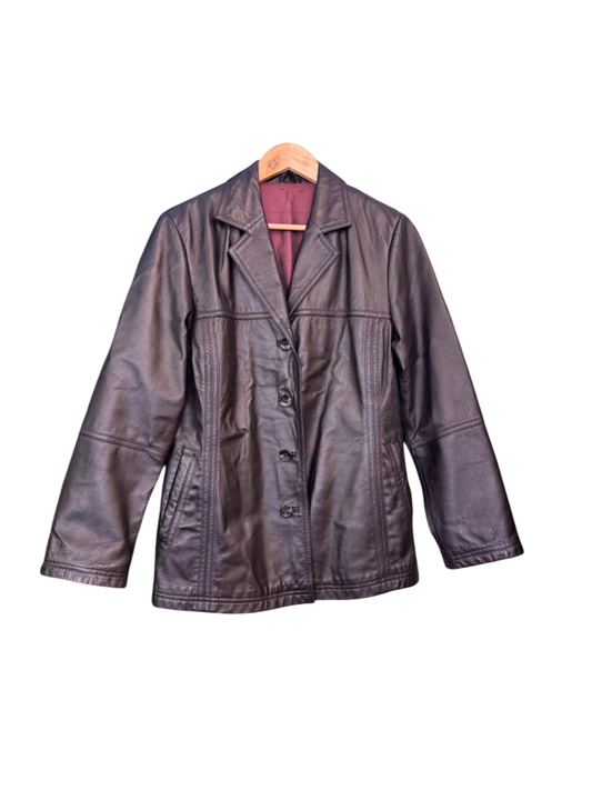 Echtleder Jacke M Schwarz