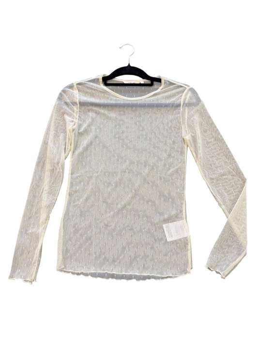 Cream Top durchsichtig S Elfenbein