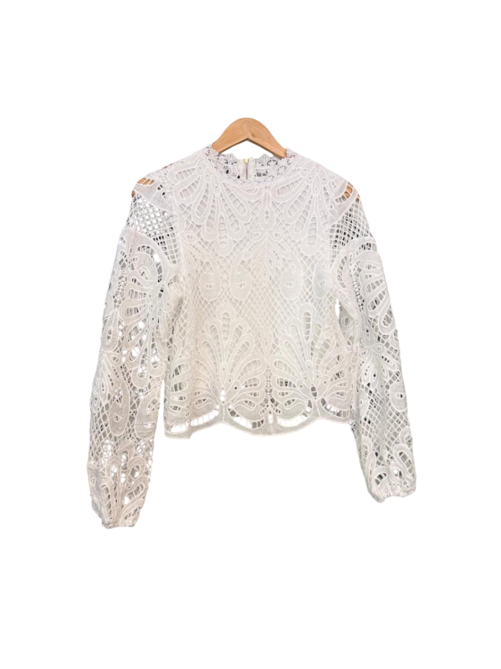 Häkelstoff Oberteil S-M Weiß