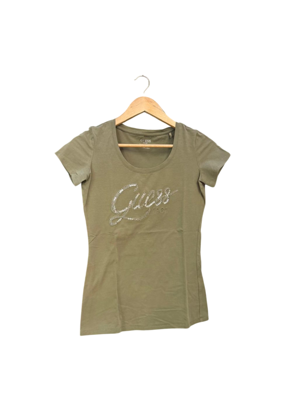 Guess T-Shirt S Olivgrün