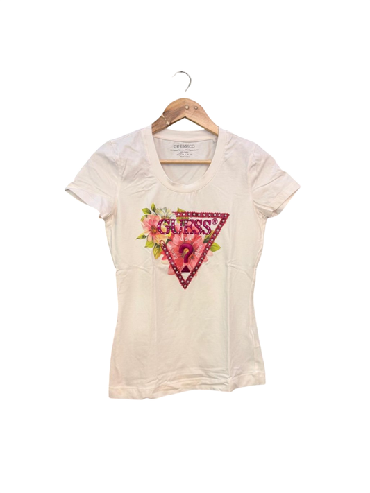 GUESS T-Shirt S Weiß