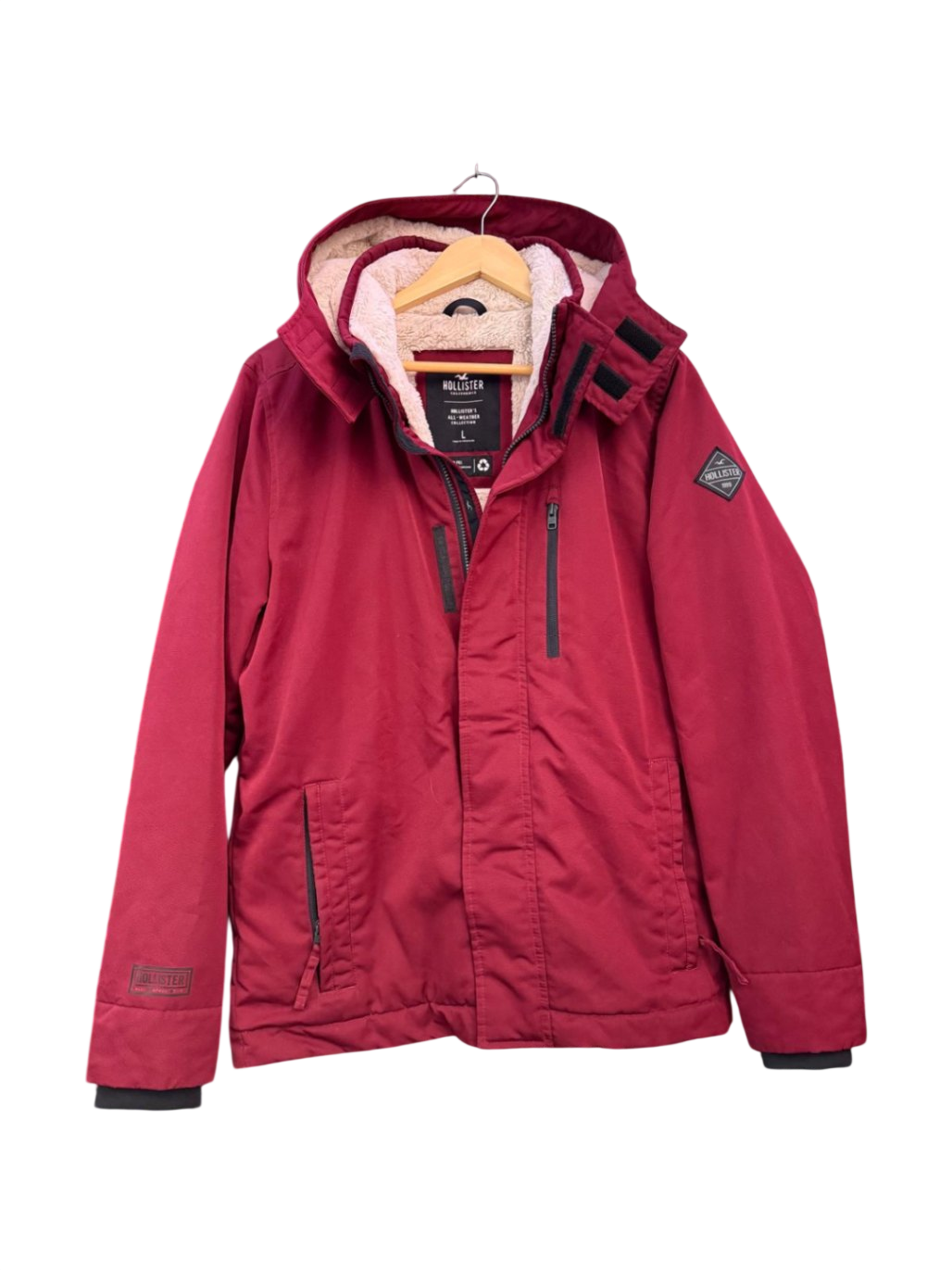 Hollister Jacke L Rot