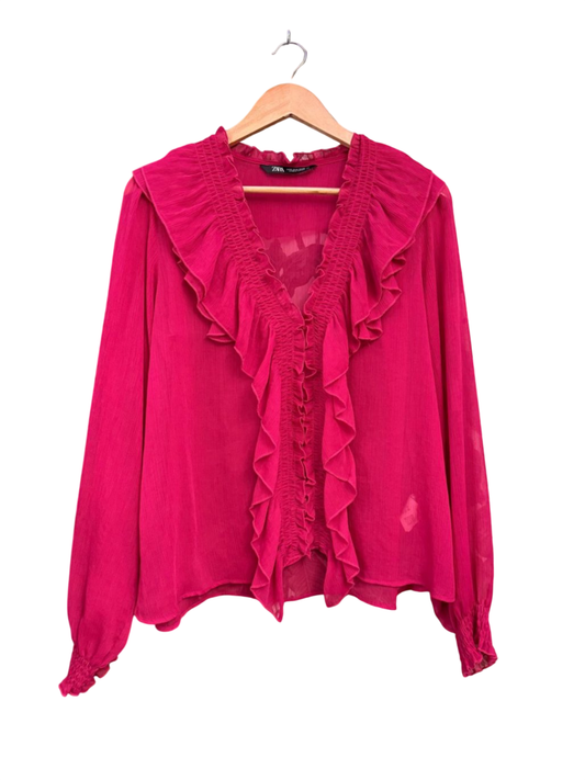 ZARA Bluse S Pink