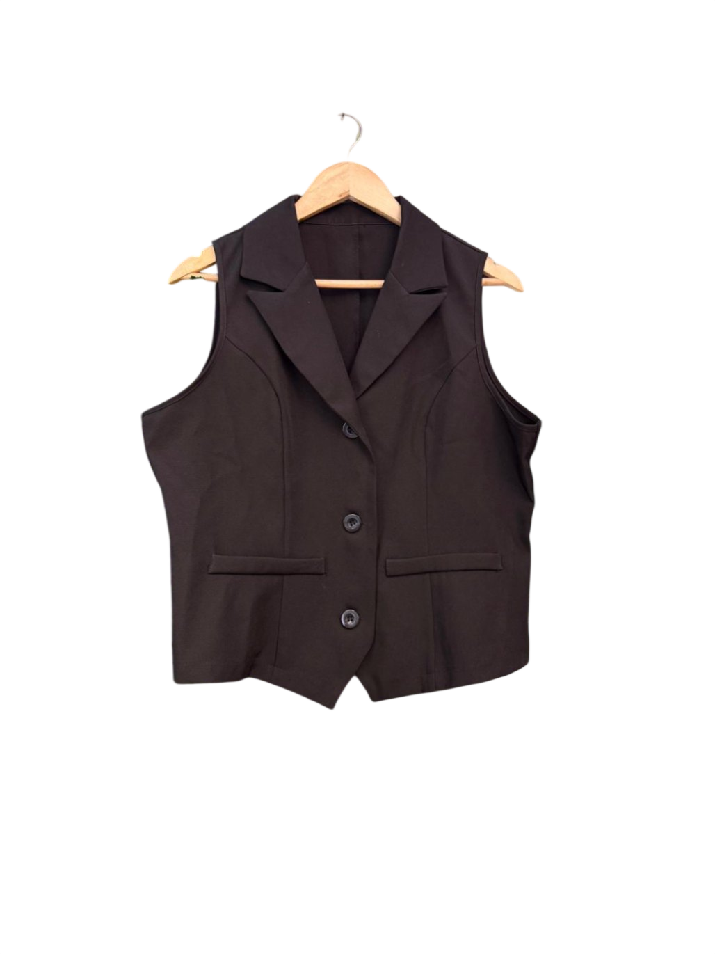 Damen Gilet XL Schwarz