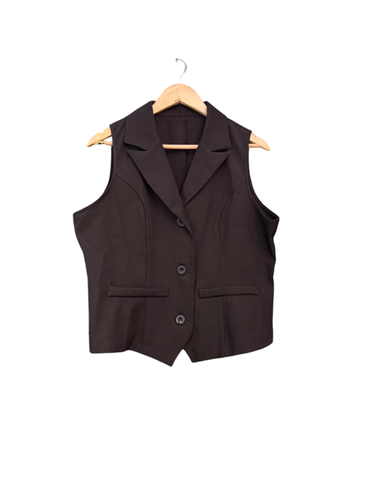 Damen Gilet XL Schwarz
