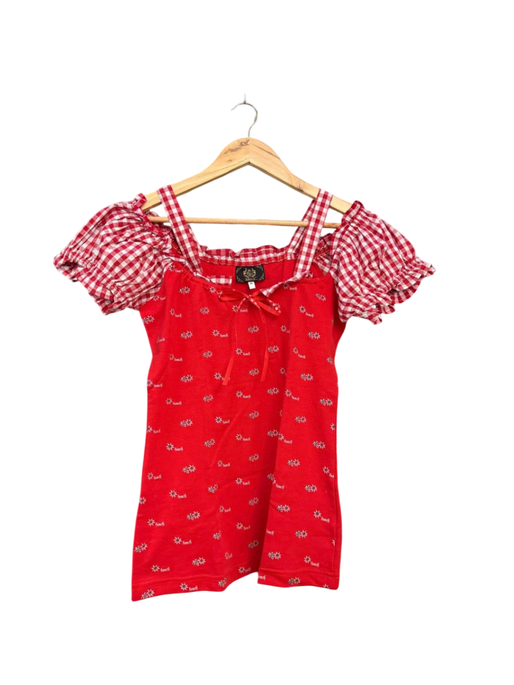 Alpin Tracht Bluse "fesch" M Rot