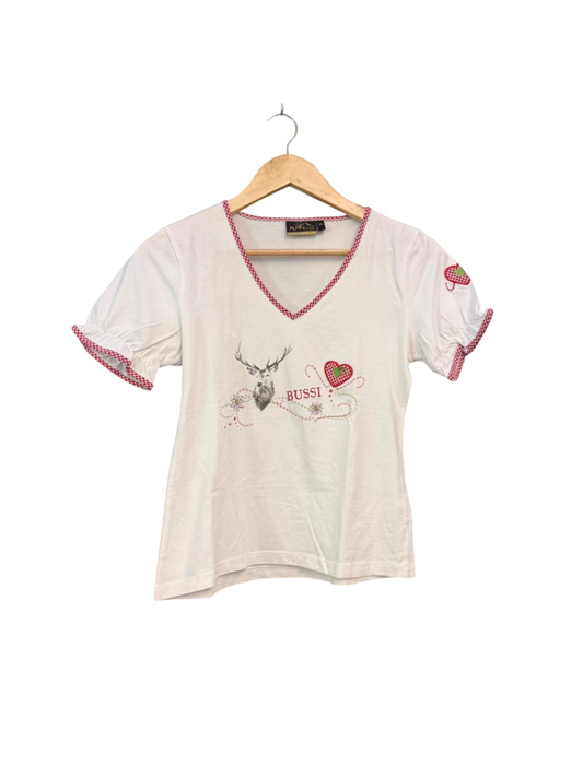 Alpin Trachten T-Shirt S Weiß