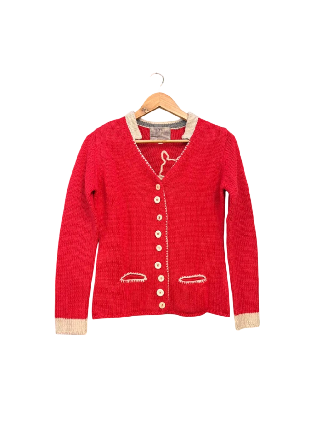 Alpin Trachten Weste S Rot und Beigetöne