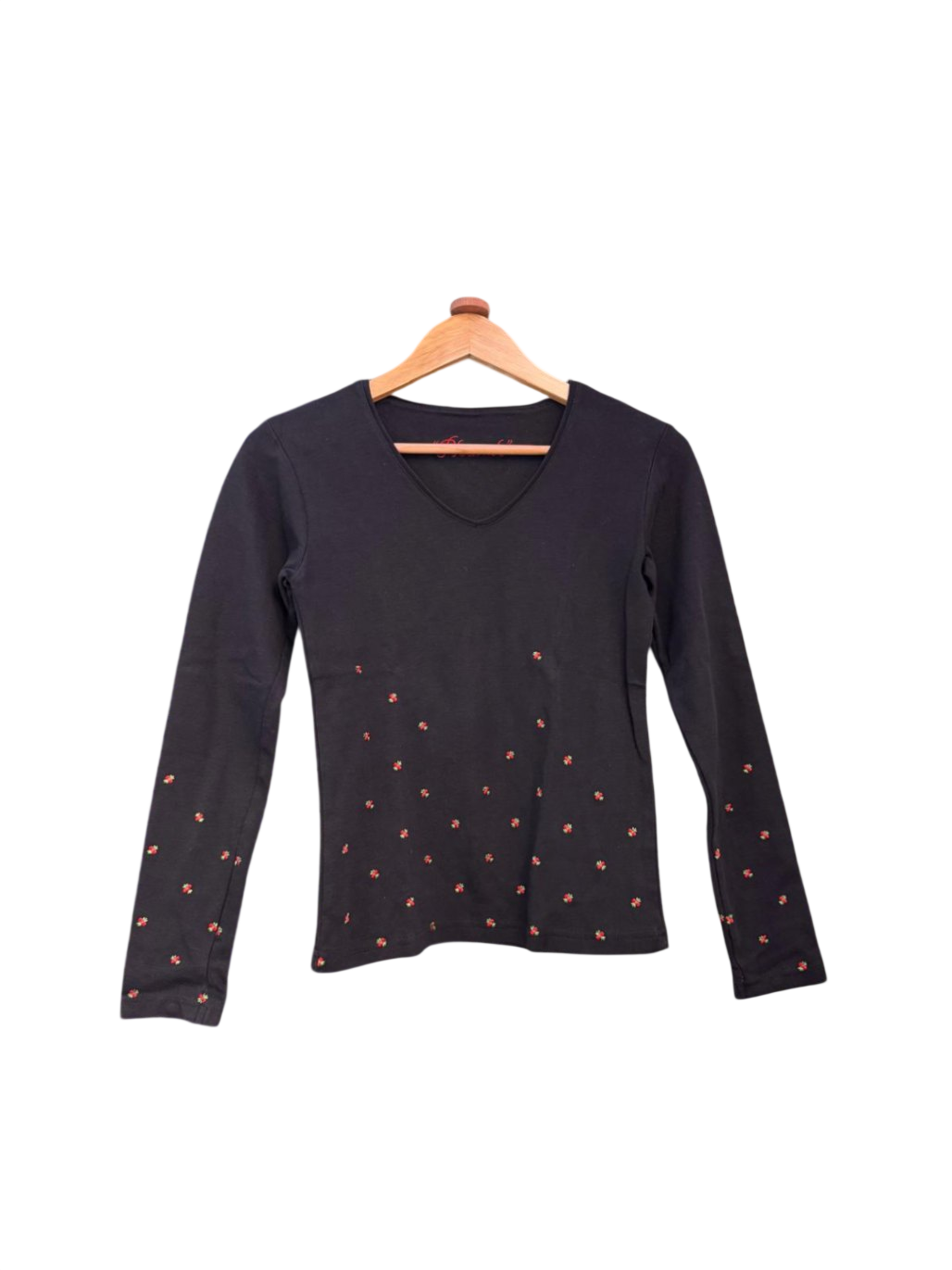 Pleamle Trachten langarm Top S-M Schwarz