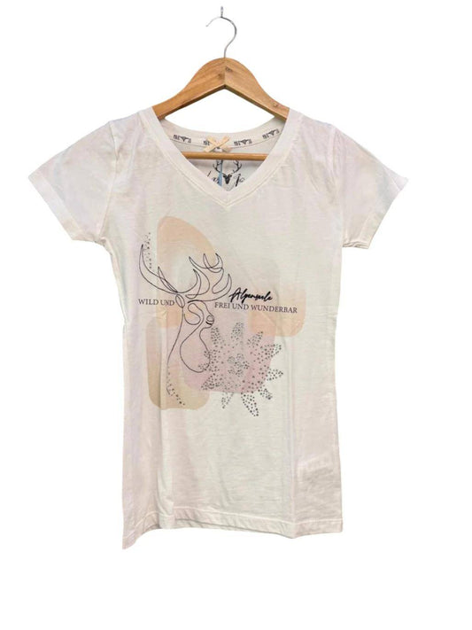 Marjo Trachten T-Shirt XS Weiß