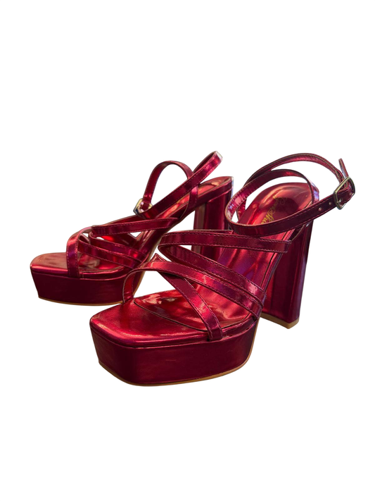 Plateau-Sandaletten 36 metallic Pink
