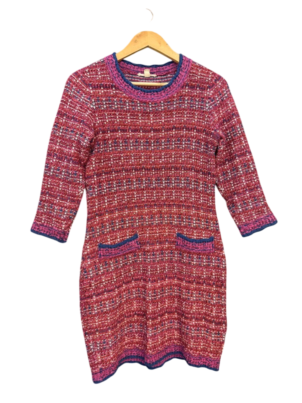 Esprit Kleid S Rot mit Blau und Pink Akzenten