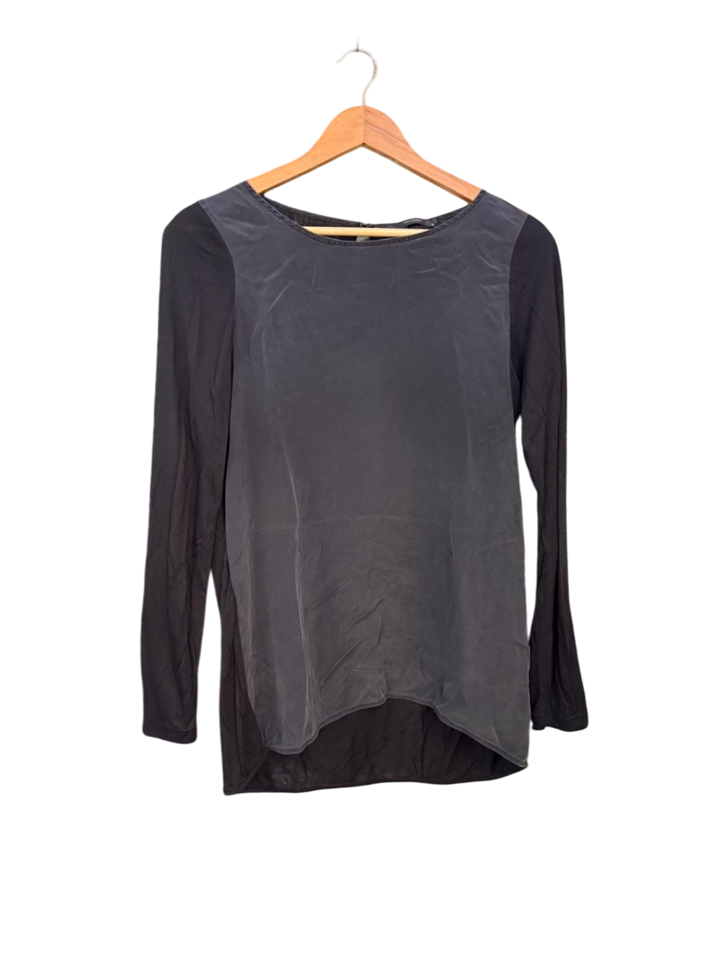 HALLHUBER Top M Grau und Schwarz