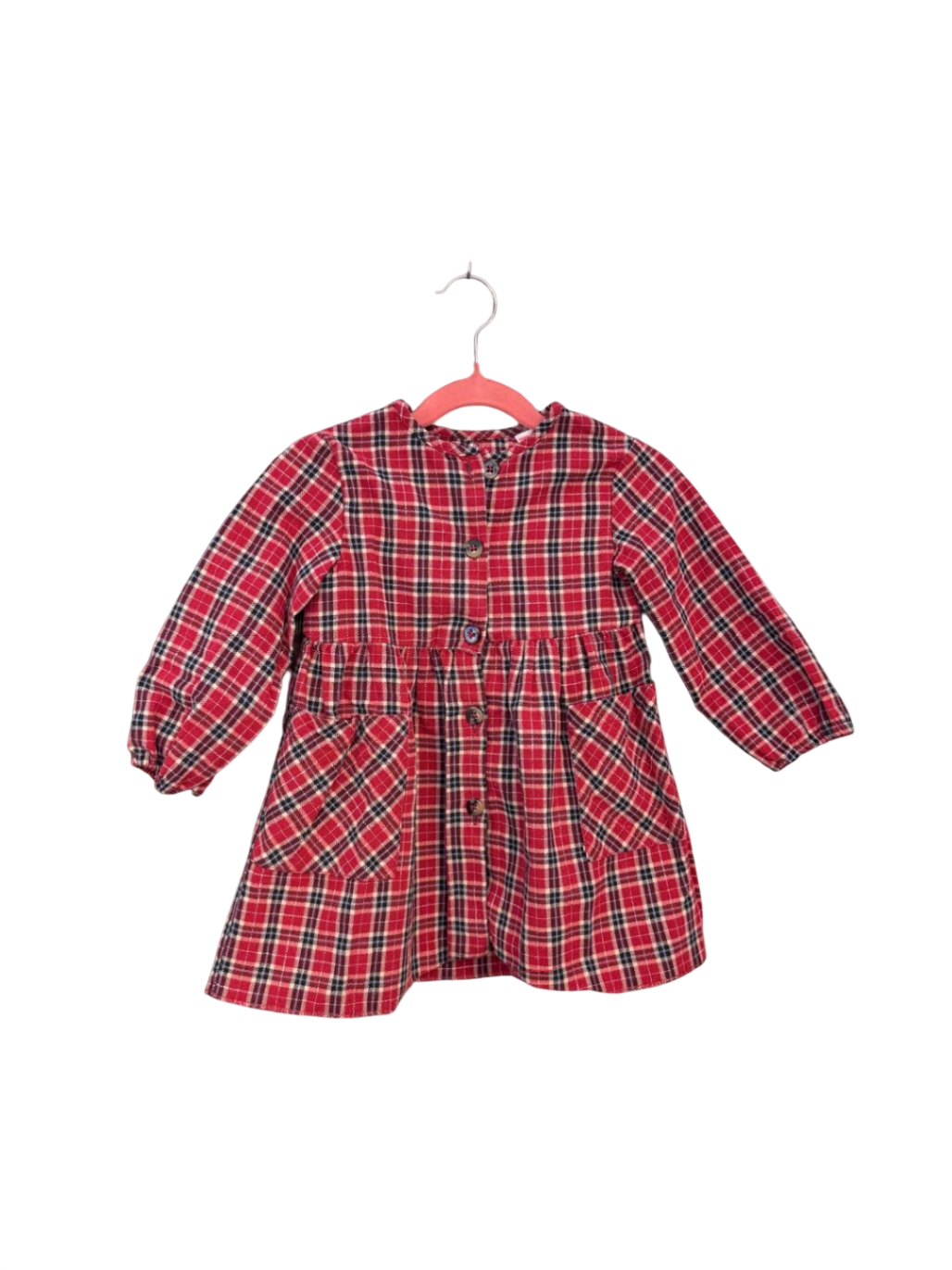 ZARA Kleid 98 Rot karo