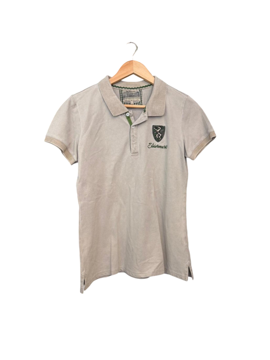 ALPIN Damen Trachten Polo Steiermark L Beige