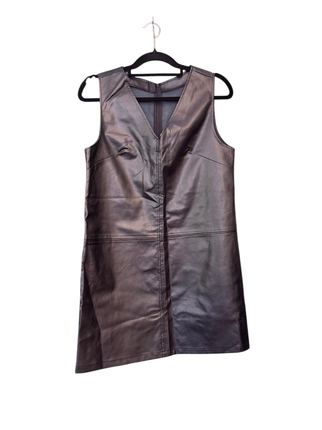 Kunstleder Kleid M Schwarz