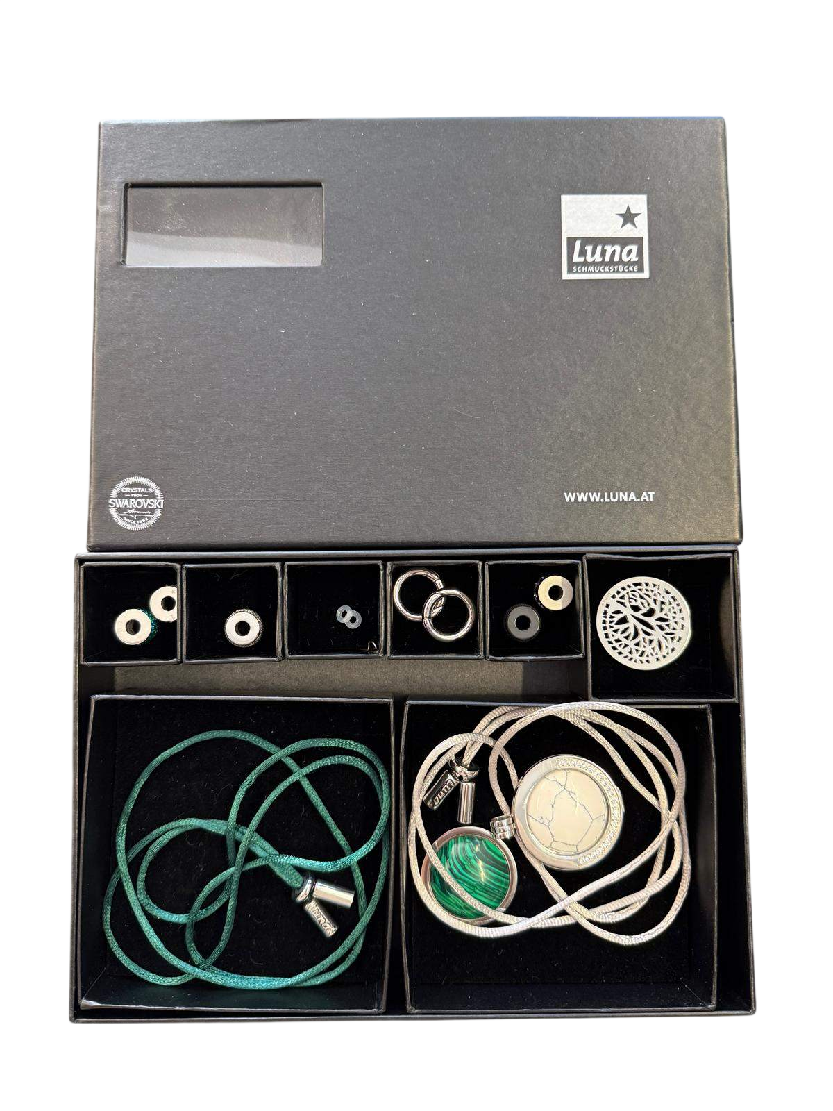 Luna SWAROVSKI Schmuck zum selber kombinieren Verschiedene Farben (Weiß, Schwarz, Grün, Creme)