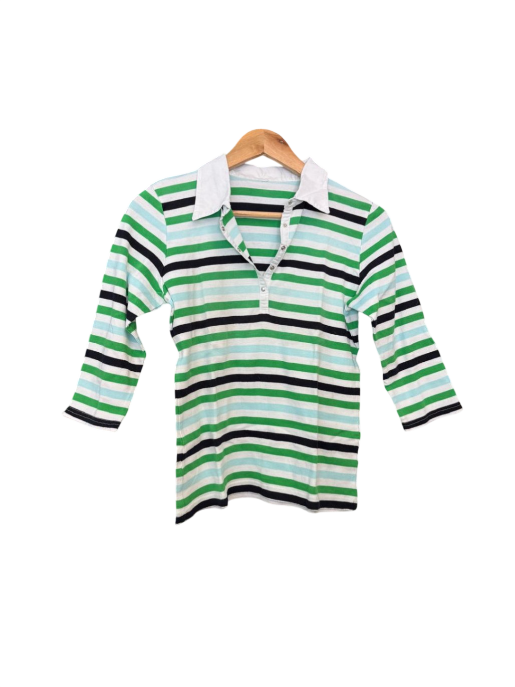 Top M Mehrfarbig (Weiß, Schwarz, Grün, Hellblau)