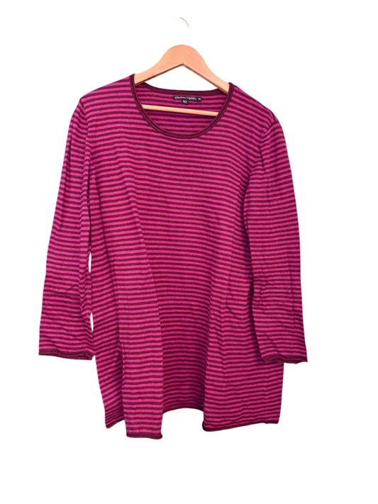 Gudrun Sjöden Pullover XL Pink mit schwarzen Streifen