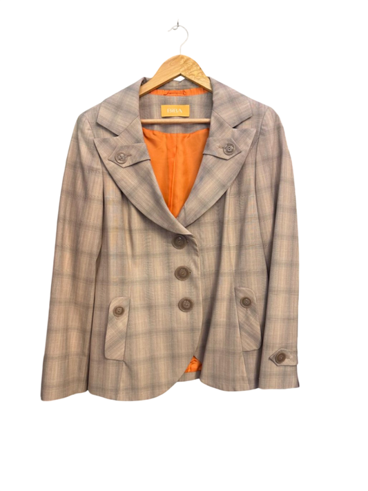 BIBA Blazer mit Rock + Gürtel XL Beige
