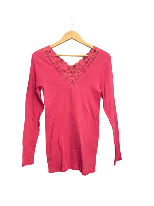 HUBER langarm Shirt 2XL-3XL Pink