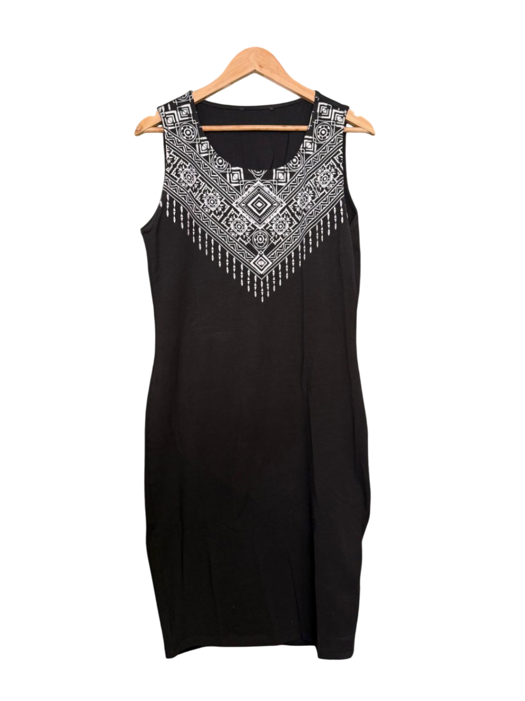 Kleid M-L Schwarz und Weiß