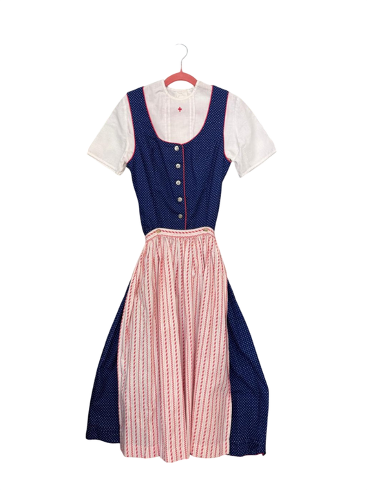 Winners Kärntner Dirndl + Bluse 164 Bunt (weiß, blau, rot)
