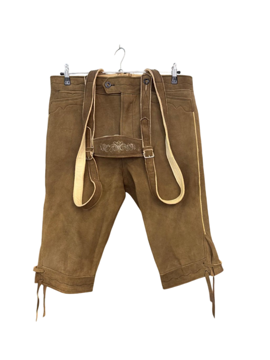 Lederhose mit Latz 2XL-3XL Braun