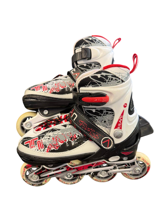 Spartan Sport Inlineskates 35-38 Weiß, Schwarz, Rot