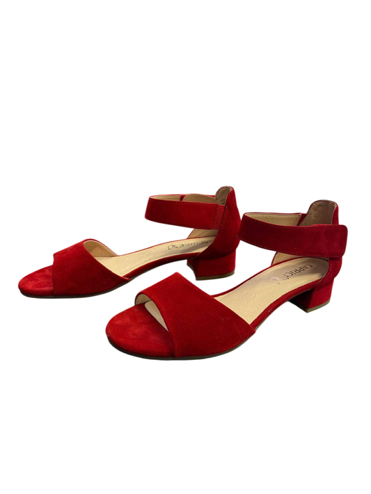 Caprice Samt Leder - Sandalen 39 Rot