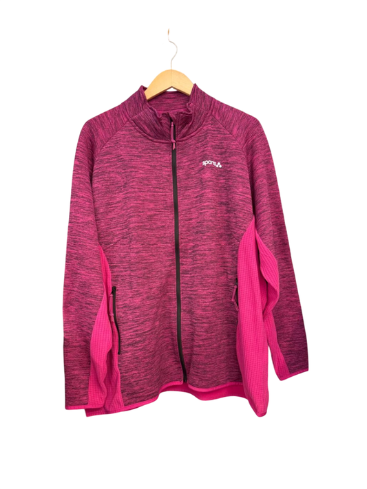 Fleecestoff Sportjacke 2XL Pink