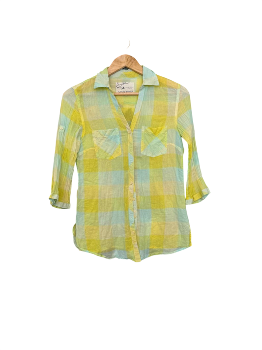 s.Oliver Bluse XS Gelb und Türkis