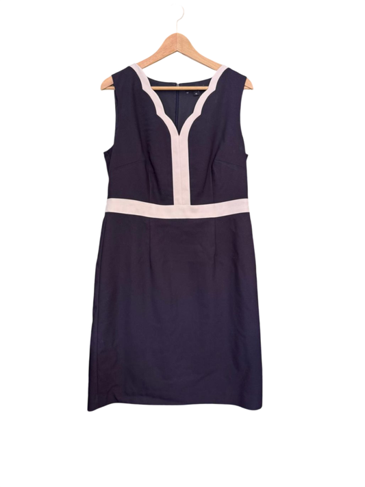 Comma Kleid XL Dunkelblau und Weiß