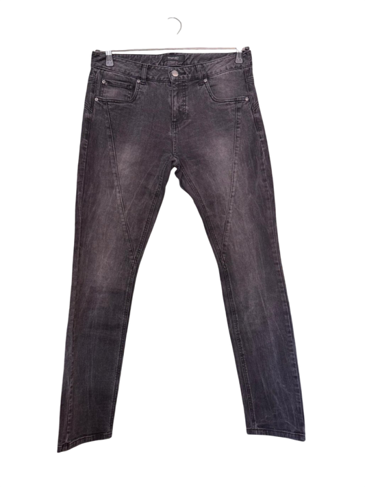 Jeans L Schwarz mit ausgewaschenem Effekt