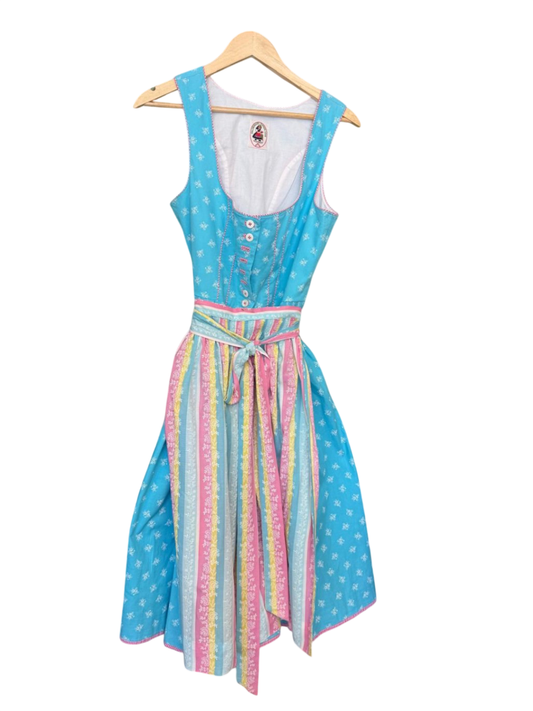 Salzburger Dirndl Look - Trachtenecht Dirndl M-L Blau, Bunt
