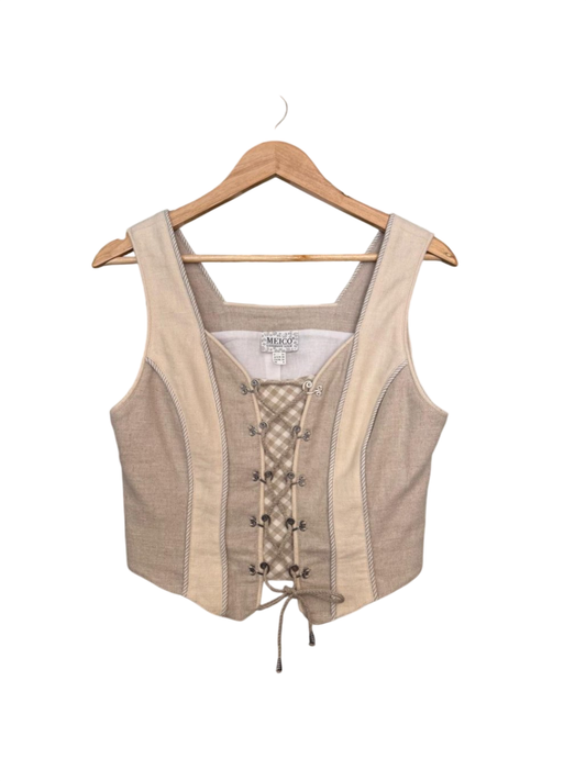 Meico Trachten Gilet mit Rock S-M Beige