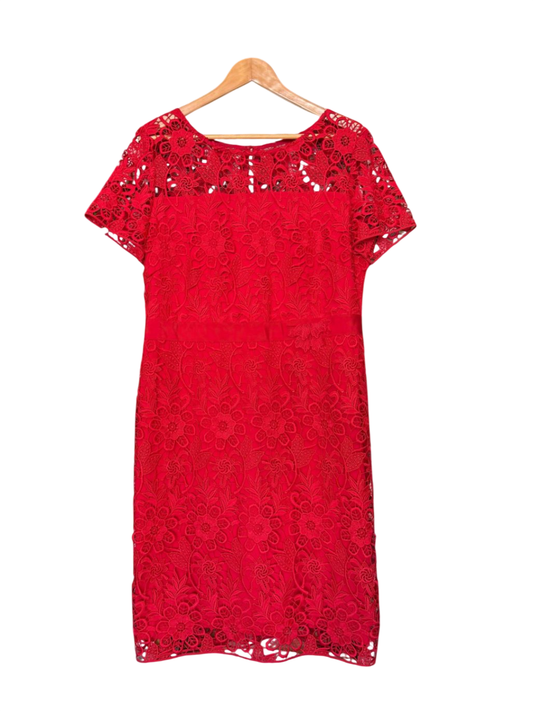 s.Oliver Spitzenkleid XL Rot
