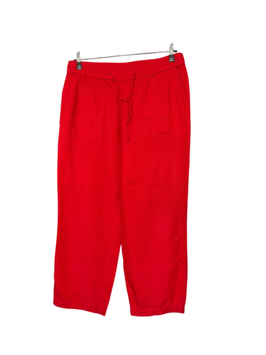 Gerry Weber 100% Leinen Hose 2XL Rot