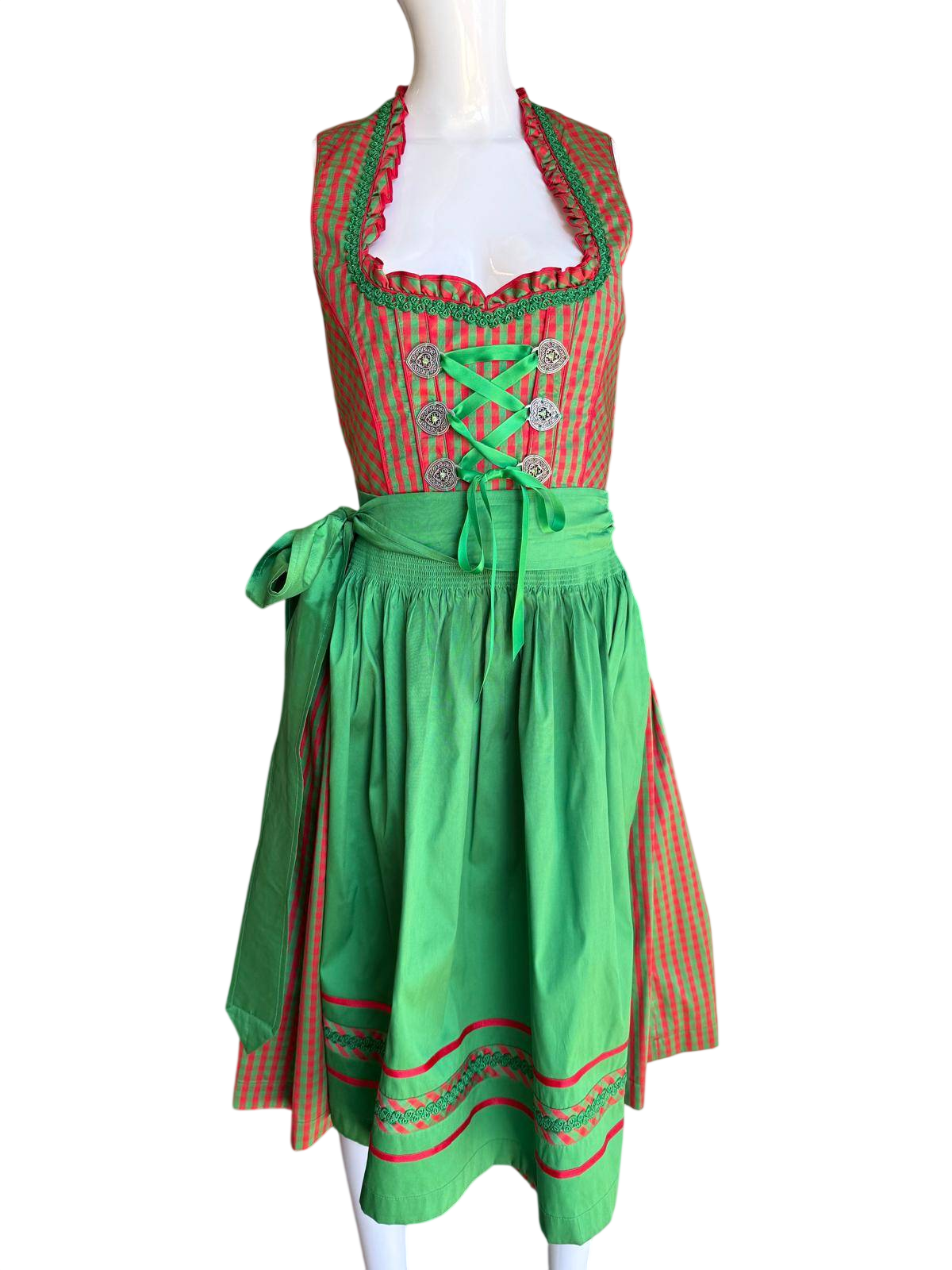 Country Line Dirndl XS Rot und Grün