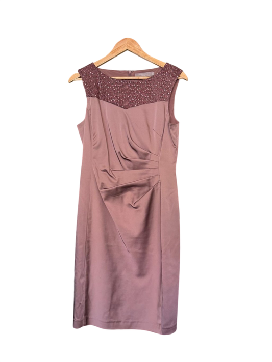 Christian Berg Satin Cocktailkleid + Blazer M Rosa