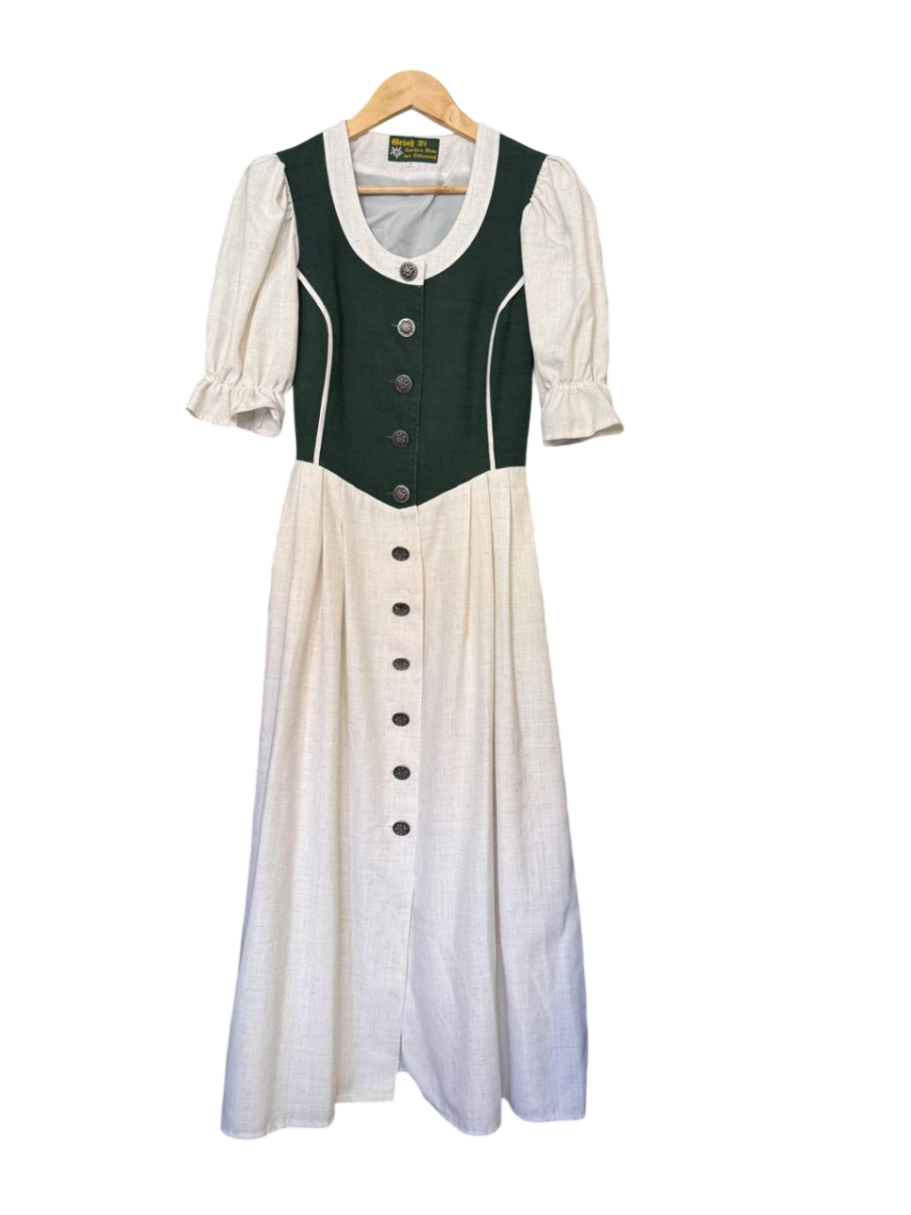 Trachten Mode aus Österreich Trachtenkleid M Beige und Dunkelgrün