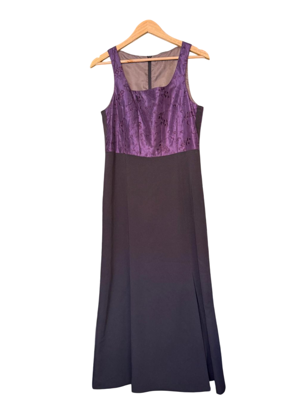 Abendkleid M Lila und Schwarz