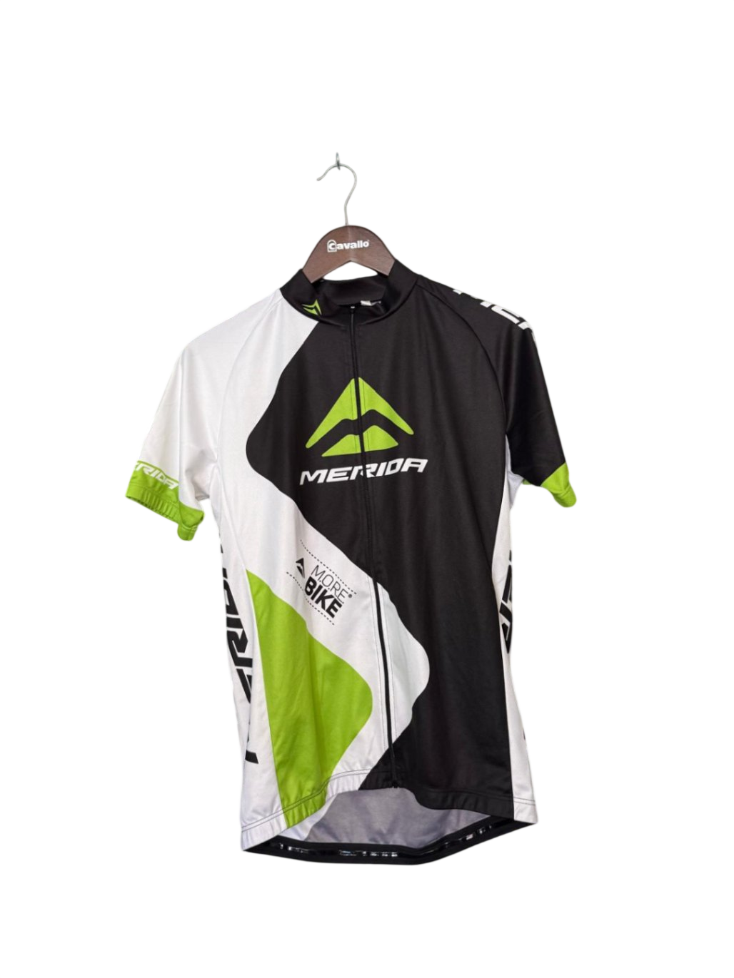 Fahrradtrikot M Schwarz, Weiß und Hellgrün